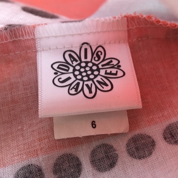 Daisy Jayne Orange & Black Polka Dot & Stripe Print Ruffle Detail Top - Picture 5 of 8